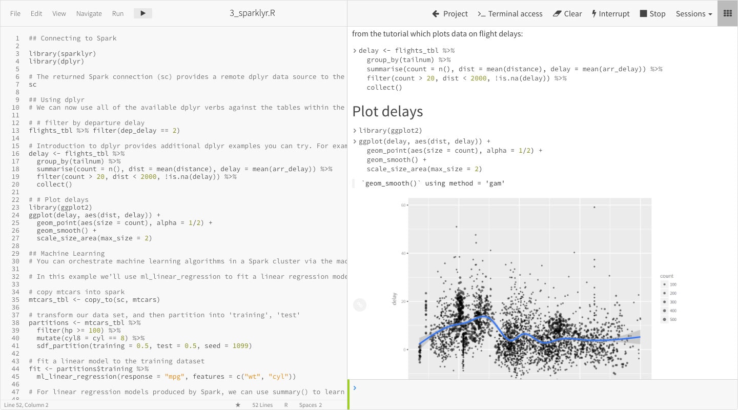 Capture d'écran – Data science en libre-service